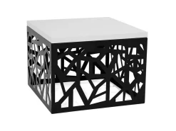 Sofabord Germantown 102 (Mat sort + Glansfuld hvid)