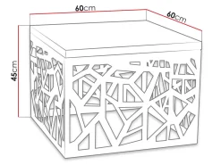Sofabord Germantown 102 (Mat sort + Glansfuld hvid)