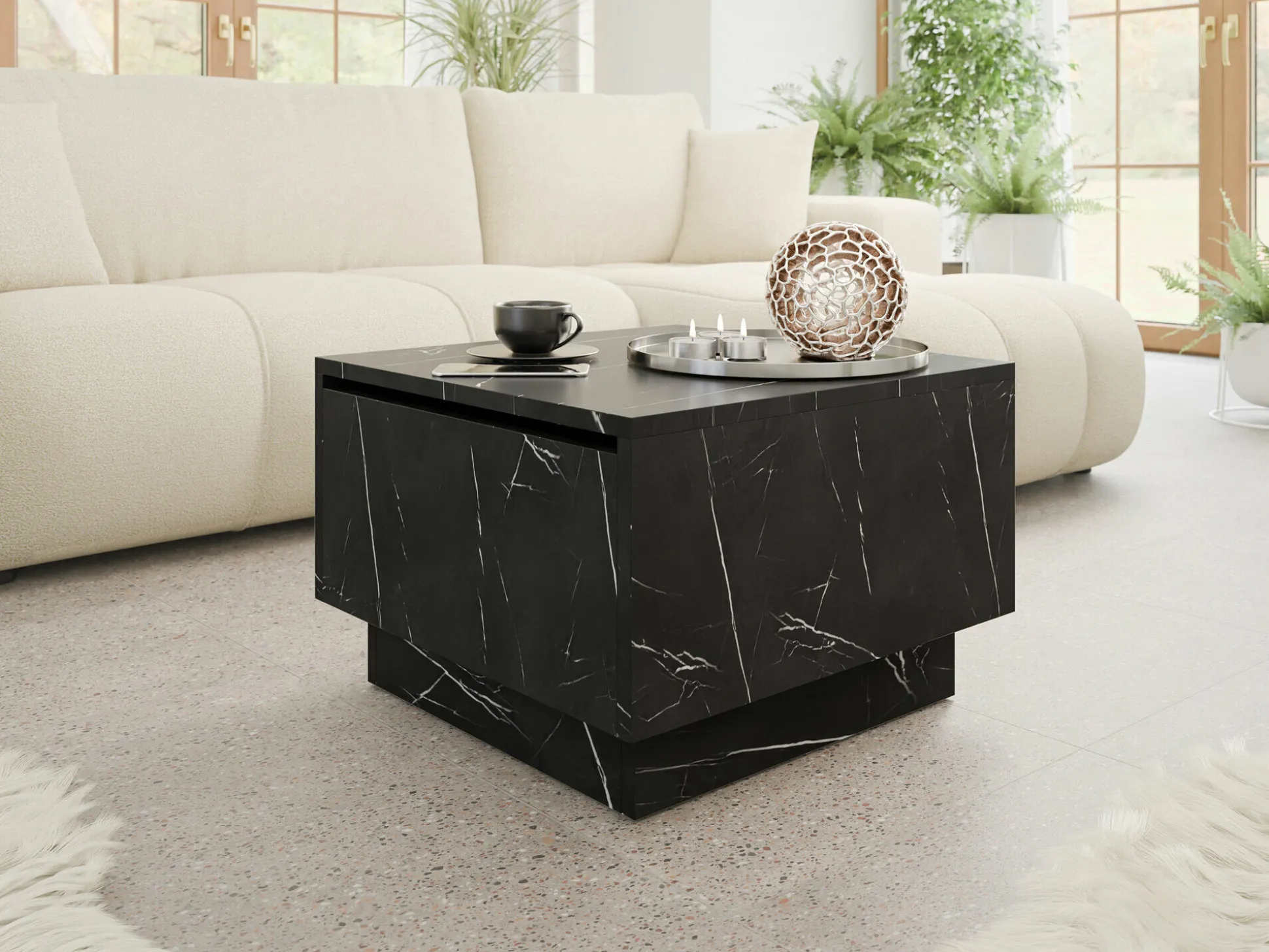 Sofabord Goodyear 133 (Sort marmor)