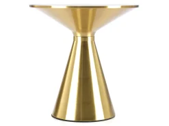 Sofabord Houston 1553 (Gylden + Hvid marmor)