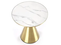 Sofabord Houston 1553 (Gylden + Hvid marmor)
