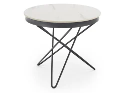 Sofabord Houston 2063 (Hvid marmor + Sort)