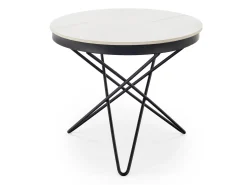 Sofabord Houston 2063 (Hvid marmor + Sort)