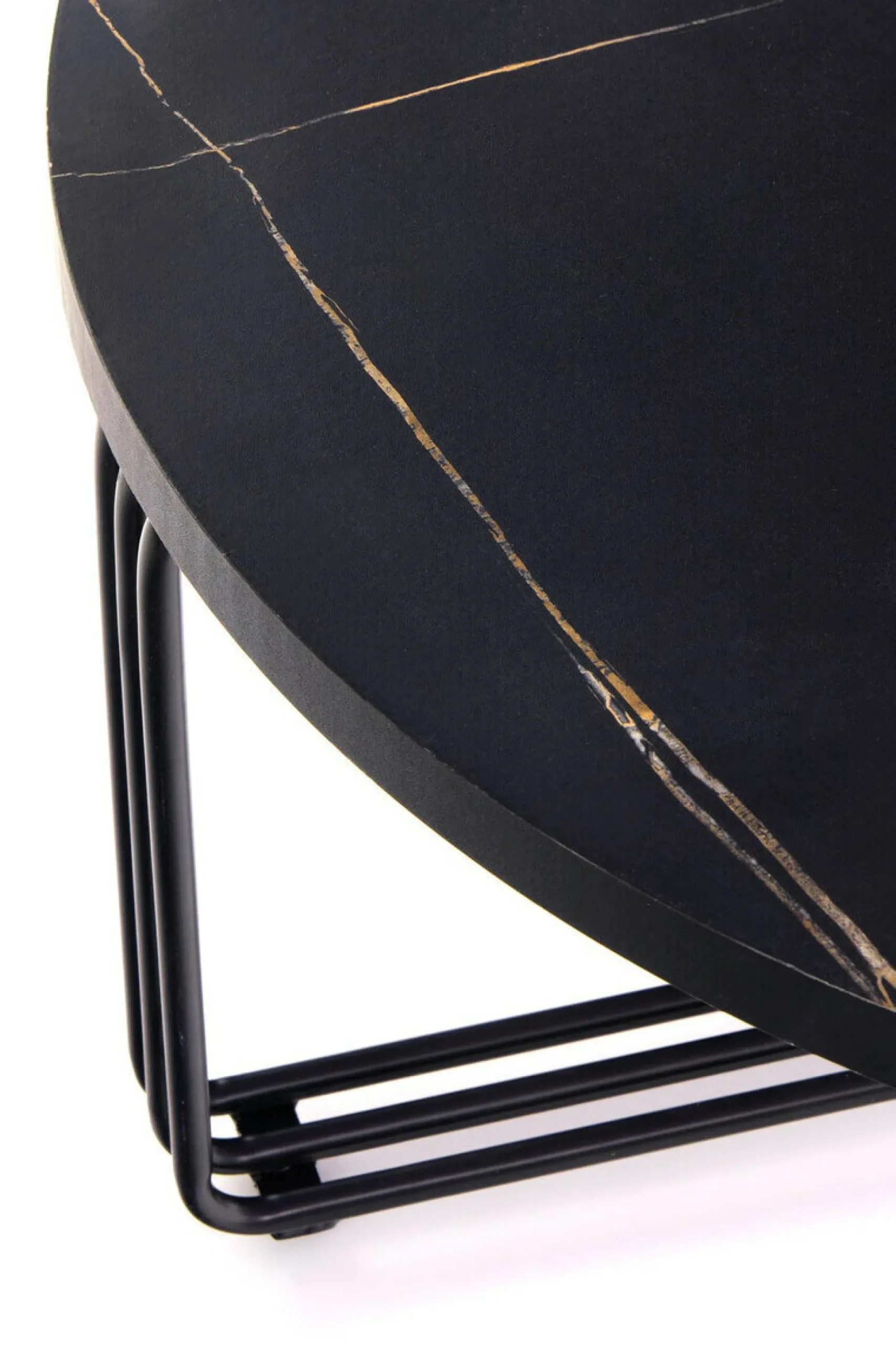 Sofabord Houston 1275 (Sort marmor + Sort)