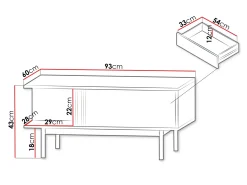 Sofabord Levali 111 (Beige)