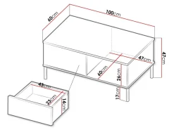 Sofabord Lomsore 102 (Hvid)