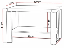 Sofabord Lorelie 114 (Trøffel egetræ)