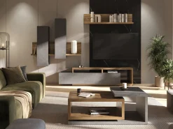 Sofabord Lutiva 104 (Matera grå + Mørk gran)