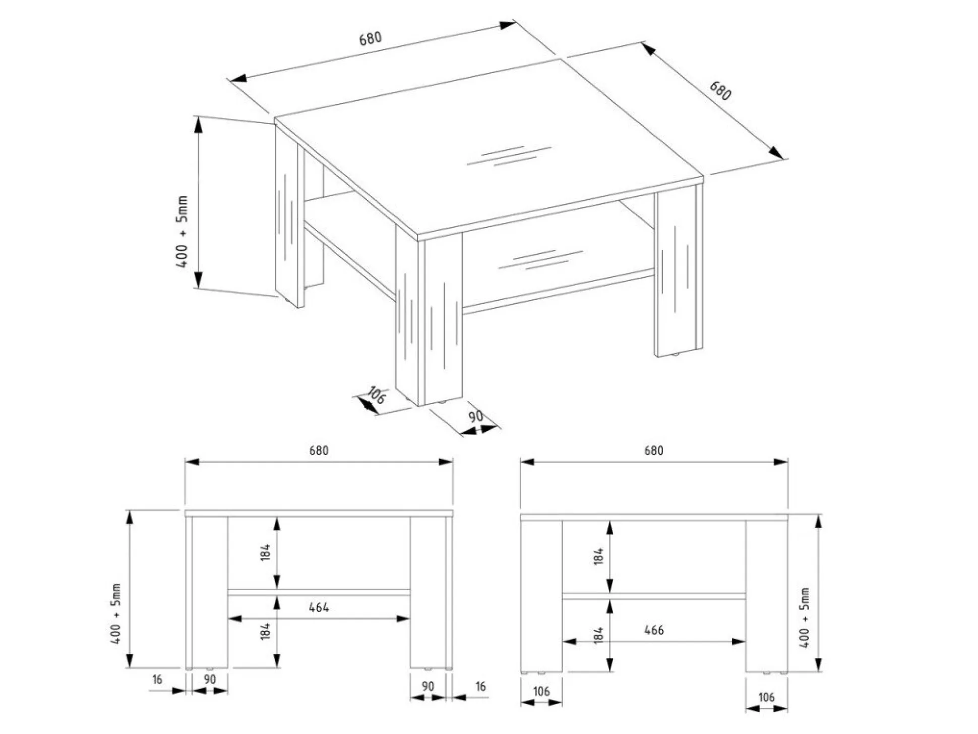 Sofabord Mandeville 358