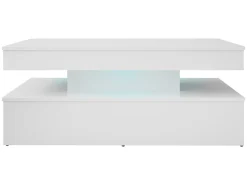 Sofabord Monfero (Hvid + Glansfuld hvid)