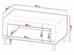 Sofabord Mormavu 107 (Mat hvid)