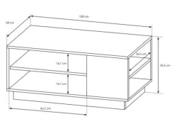 Sofabord Novbela 109 (Hvid + Grandson eg)