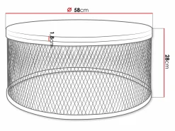 Sofabord Oswego 127 (Craft gylden eg)