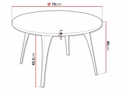 Sofabord Oswego 126 (Craft gylden eg)