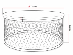 Sofabord Oswego 128 (Craft gylden eg)
