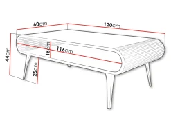 Sofabord Oswego 162 (Hvid)