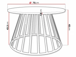 Sofabord Oswego 129 (Sort)