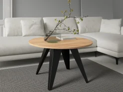 Sofabord Oswego 116 (Sort + Craft gylden eg)