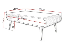 Sofabord Oswego 161 (Sort marmor)