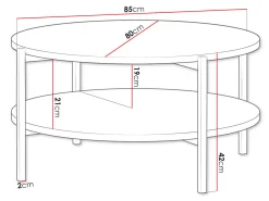 Sofabord Providence 181 (Artisan eg + Sort)