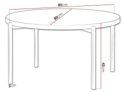 Sofabord Providence 180 (Brun + Sort)