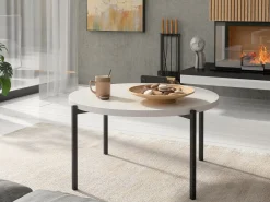 Sofabord Providence 176 (Glansfuld hvid + Sort)