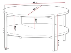 Sofabord Providence 177 (Hvid + Sort)