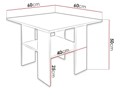Sofabord Reading 102 (Sort + Craft egetræ)