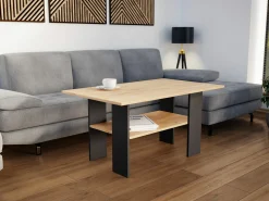 Sofabord Reading 101 (Sort + Craft egetræ)