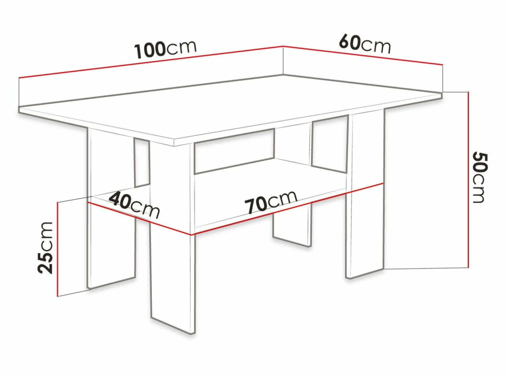 Sofabord Reading 101 (Sort + Craft egetræ)