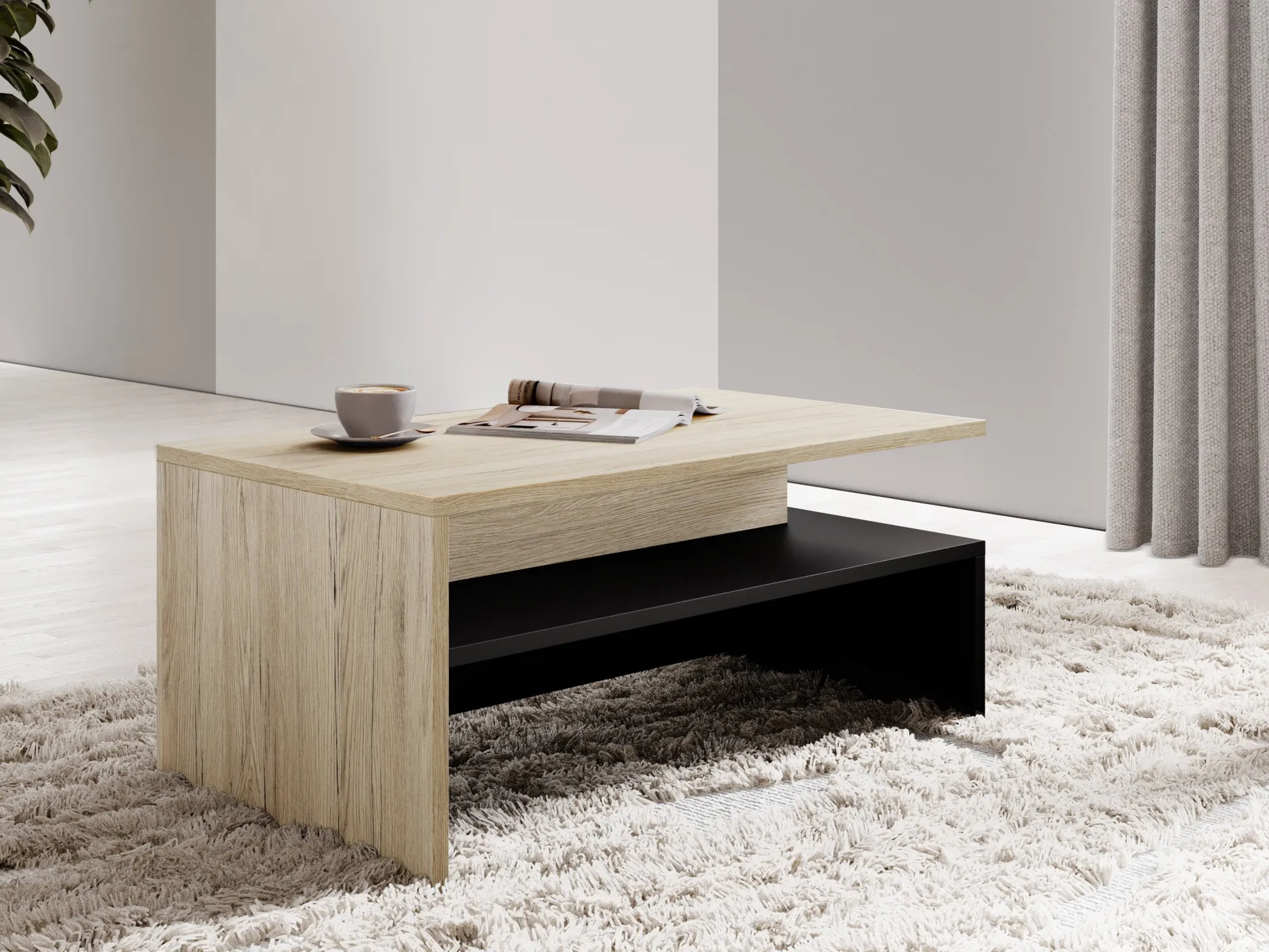 Sofabord Serodeu 103 (San remo eg + Sort)