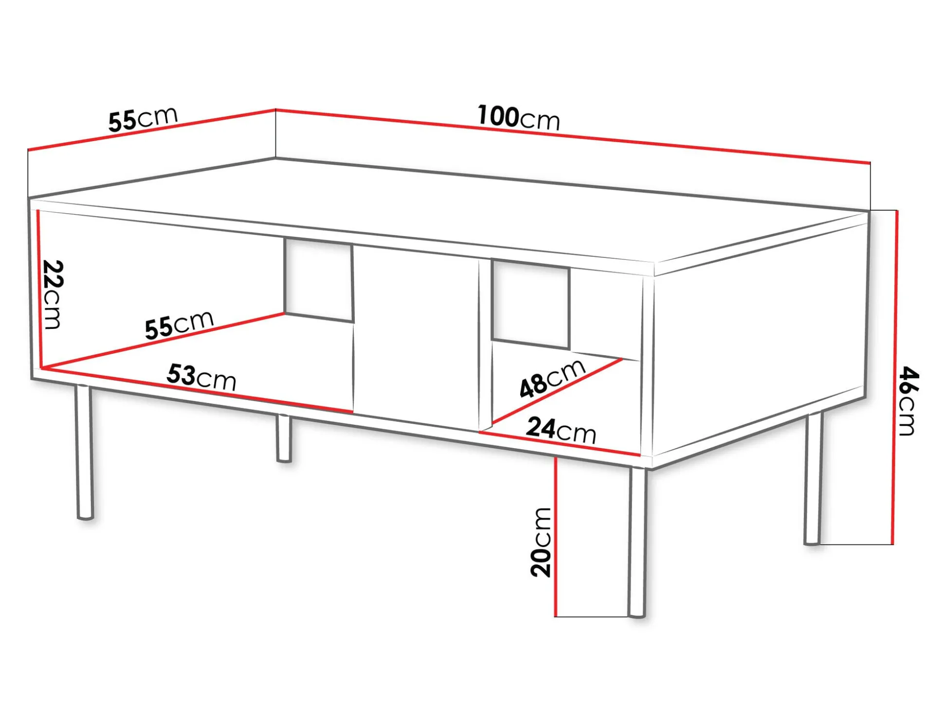 Sofabord Sillen (Sort)