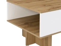 Sofabord Tivetra 124 (Wotan eg + Glansfuld hvid)