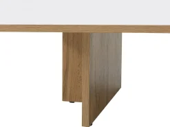 Sofabord Tivetra 124 (Wotan eg + Glansfuld hvid)