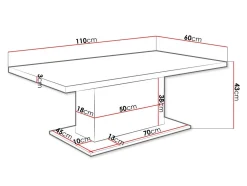 Sofabord Tucson 148 (Hvid)
