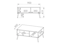 Sofabord Veslomi 107