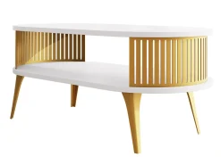 Sofabord Vitum IV (Gylden + Hvid)