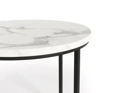 Sofabordssæt Houston 951 (Hvid marmor + Sort)