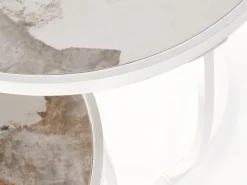 Sofabordssæt Houston 1658 (Hvid + Hvid marmor)