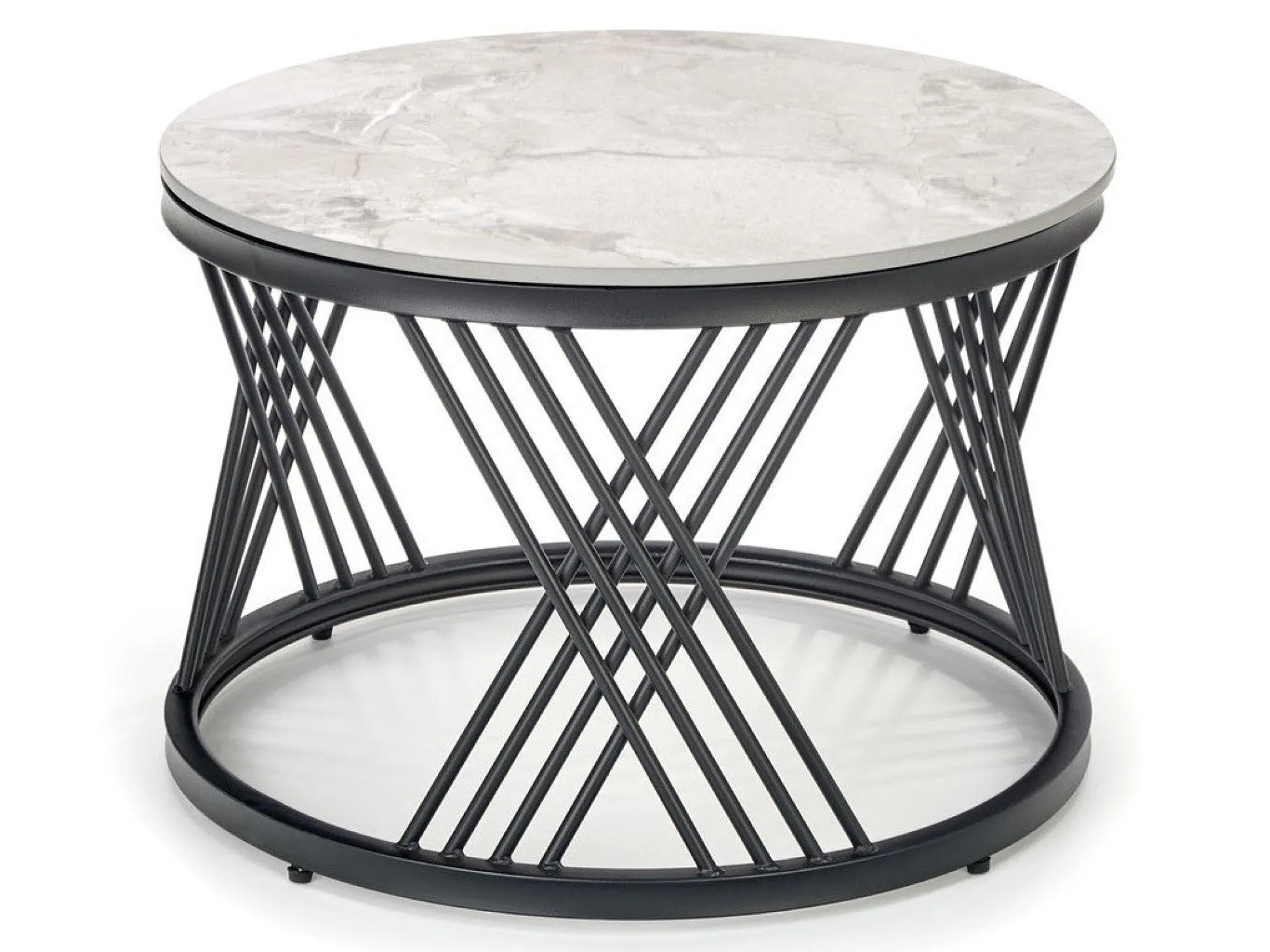 Sofabordssæt Houston Acetum (Sort + Grå marmor)