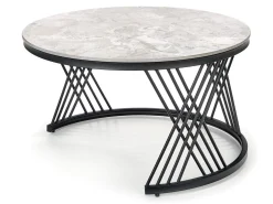 Sofabordssæt Houston Acetum (Sort + Grå marmor)