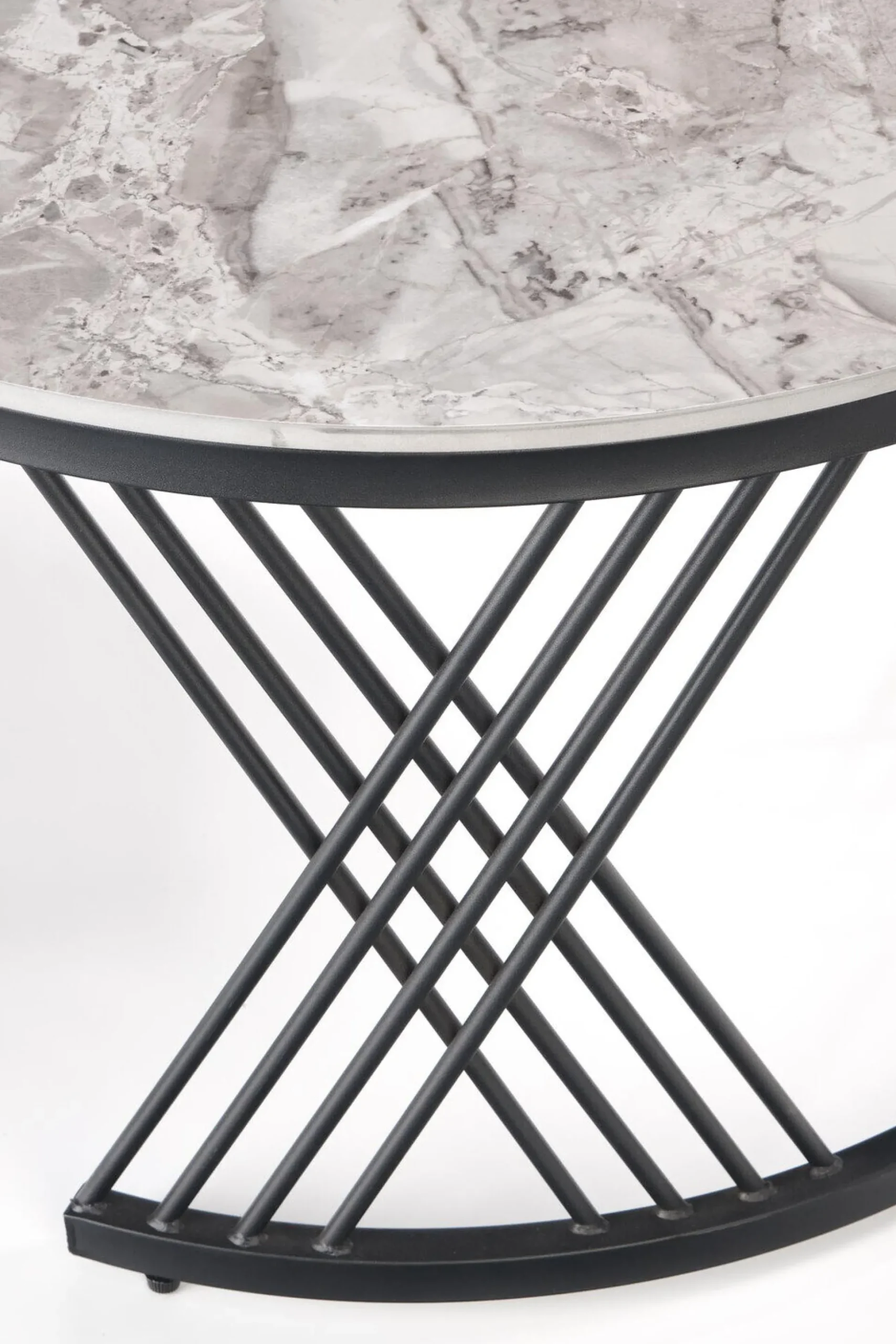 Sofabordssæt Houston Acetum (Sort + Grå marmor)