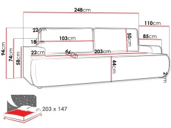 Sovesofa Bountiful 103 (Velo 635)