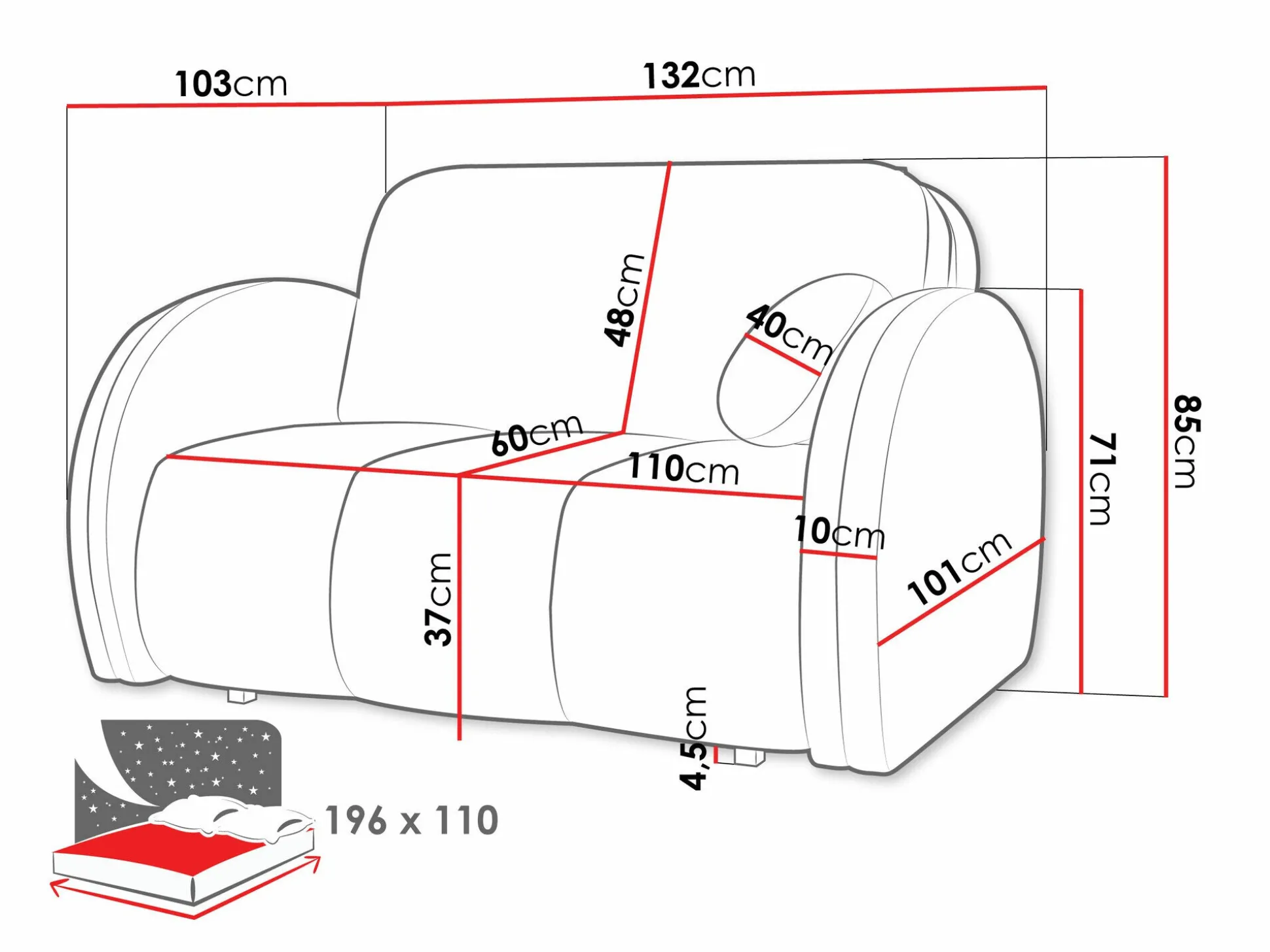 Sovesofa Citral II (Velo 623)