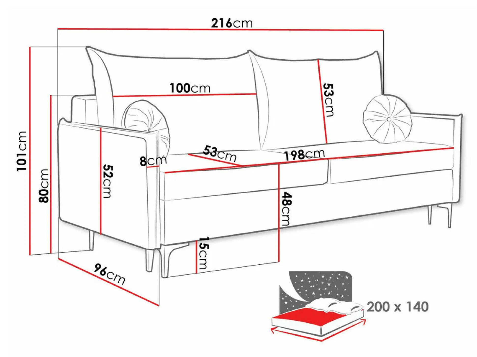 Sovesofa Clovis 103 (Manila 16)