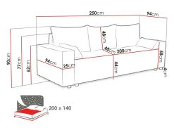 Sovesofa Clovis 104 (Poso 60)