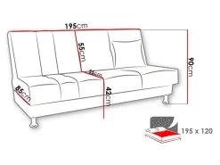 Sovesofa Columbus 141