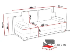 Sovesofa Columbus 143