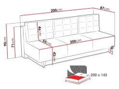 Sovesofa Columbus 140