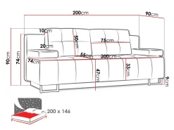 Sovesofa Columbus 151 (Lux 06)